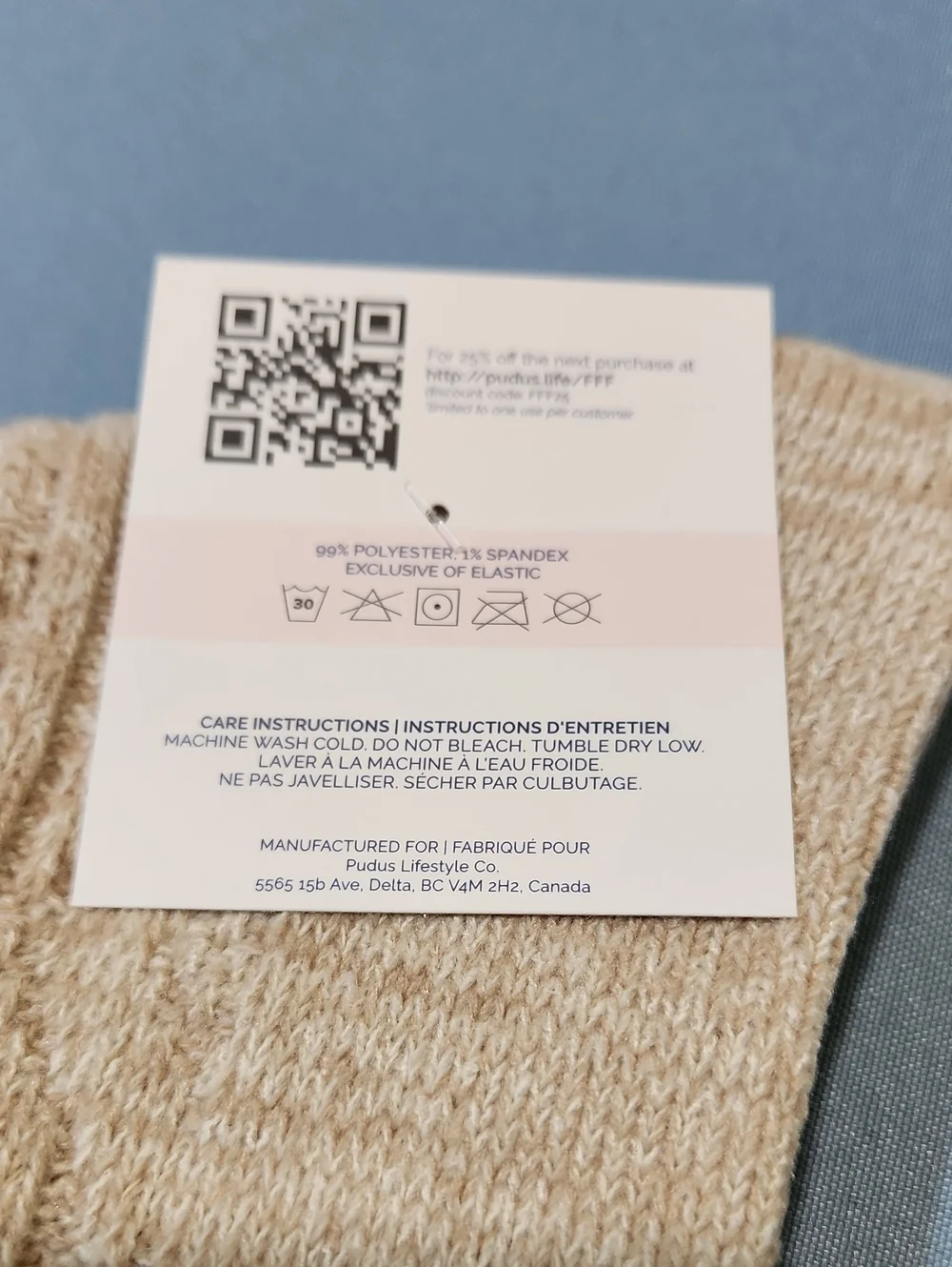 NWT Pudus Womens Sweater Socks In Beige.